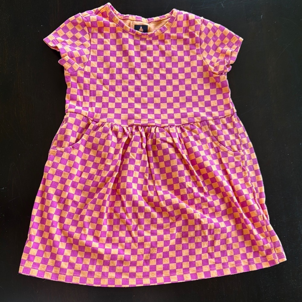 Pink and Yellow Checkered Dress